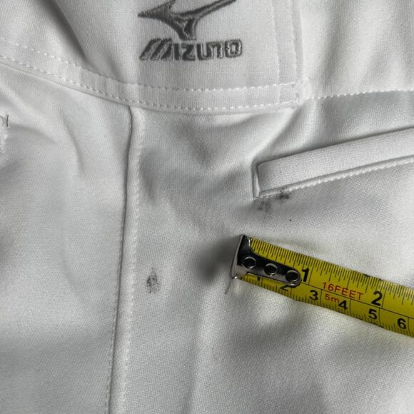 NWT Mizuno Adult BB White Pants S Baseball and Softball Opened Hemmed Bottom - Picture 4 of 7